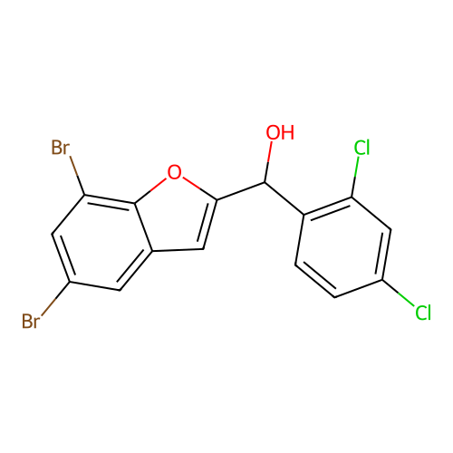 (5,7-Dibromo-1-benzofuran-2-yl)(2,4-dichlorophenyl)methanol structure