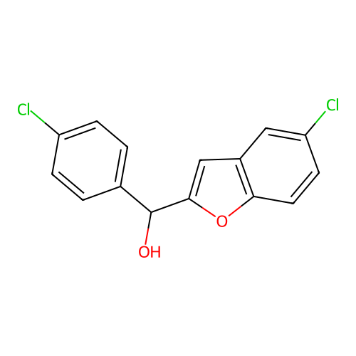 (5-Chloro-1-benzofuran-2-yl)(4-chlorophenyl)methanolato structure