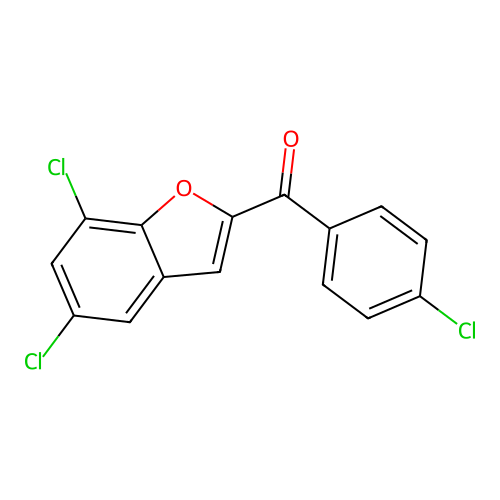 (4-Chlorophenyl)-(5,7-dichloro-1-benzofuran-2-yl)methanone structure