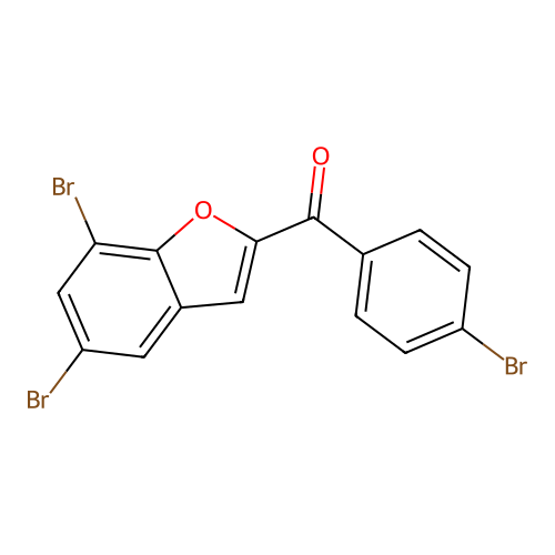 (4-Bromophenyl)(5,7-dibromo-1-benzofuran-2-yl)methanone structure
