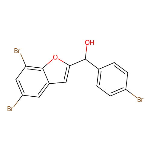 (4-Bromophenyl)(5,7-dibromo-1-benzofuran-2-yl)methanol structure