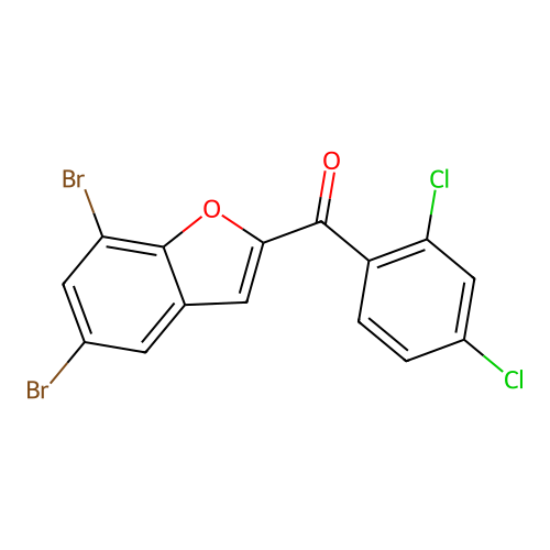 (5,7-Dibromo-1-benzofuran-2-yl)(2,4-dichlorophenyl)methanone structure