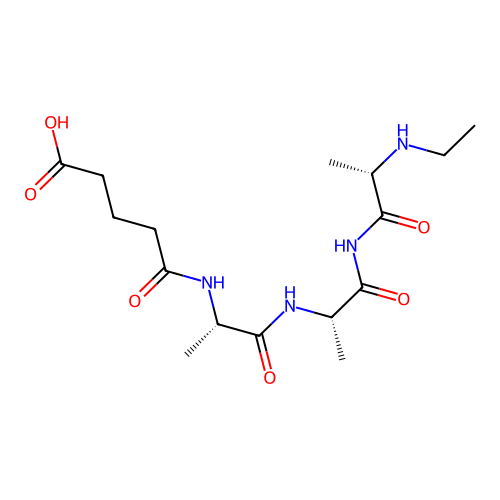 Glutaryl-alanyl-alanyl-alanyl-ethylamide structure