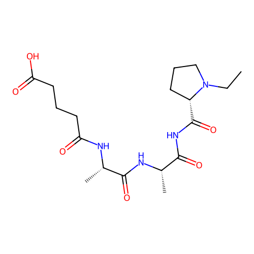Glutaryl-alanyl-alanyl-prolylethylamide structure