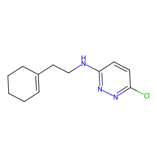 6-chloro-N-[2-(cyclohexen-1-yl)ethyl]pyridazin-3-amine structure