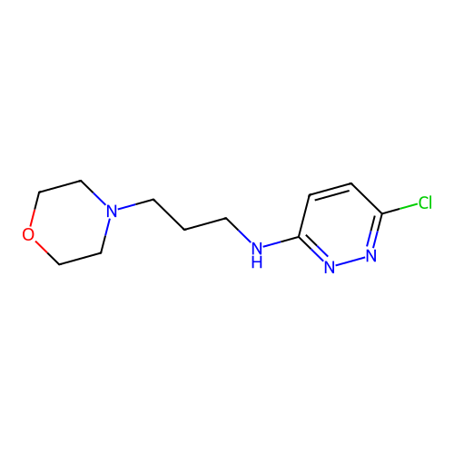 6-chloro-N-(3-morpholinopropyl)pyridazin-3-amine structure