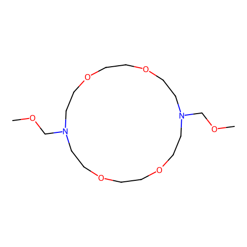 N,N'-Bis[methoxymethyl]diaza-18-crown-6 structure