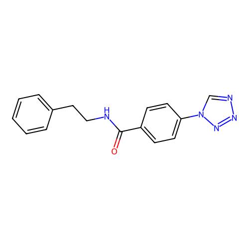 N-Phenethyl-4-tetrazol-1-yl-benzamide structure