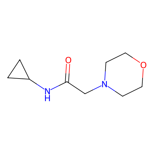 N-cyclopropyl-2-morpholin-4-ylacetamide structure