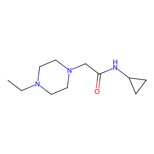 N-cyclopropyl-2-(4-ethylpiperazin-1-yl)acetamide structure