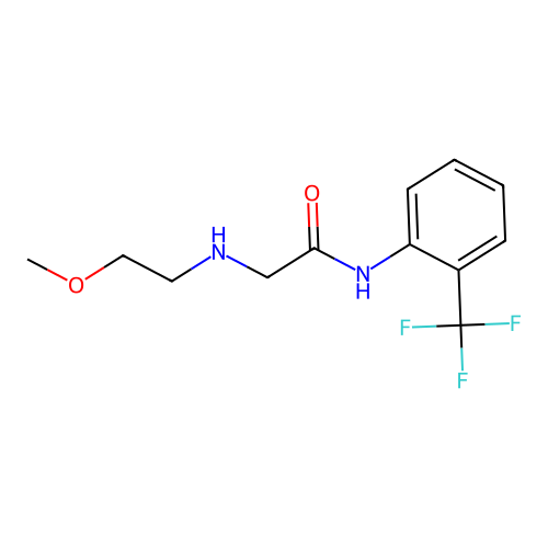 2-[(2-Methoxyethyl)amino]-N-[2-(trifluoromethyl)phenyl]acetamide structure
