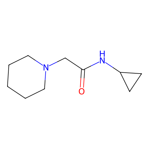 N-cyclopropyl-2-(piperidin-1-yl)acetamide structure