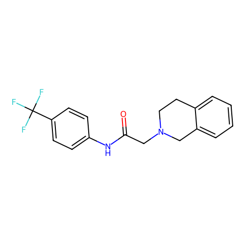 2-(3,4-dihydroisoquinolin-2(1H)-yl)-N-[4-(trifluoromethyl)phenyl]acetamide structure