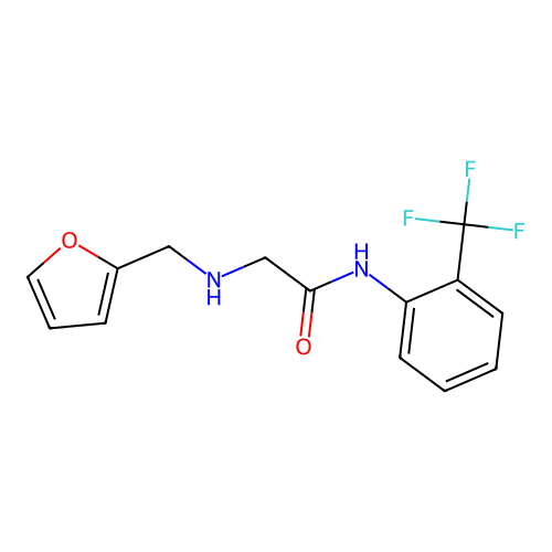 2-[(furan-2-ylmethyl)amino]-N-[2-(trifluoromethyl)phenyl]acetamide structure