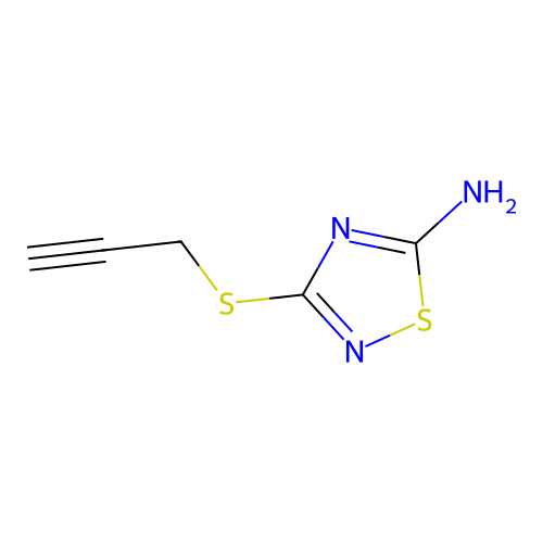 3-(Prop-2-yn-1-ylthio)-1,2,4-thiadiazol-5-amine structure