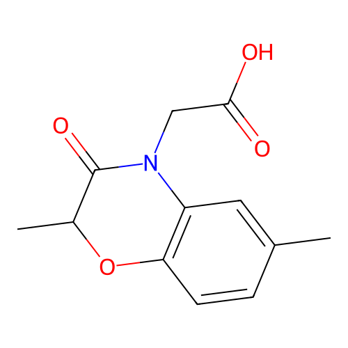 (2,6-Dimethyl-3-oxo-2,3-dihydro-4H-1,4-benzoxazin-4-yl)acetic acid structure