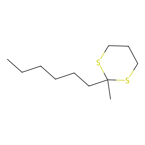 2-Hexyl-2-methyl-1,3-dithiane structure