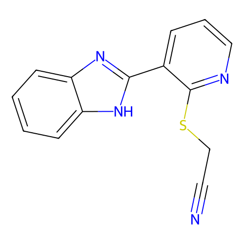 [3-(1H-Benzoimidazol-2-yl)-pyridin-2-ylsulfanyl]-acetonitrile structure