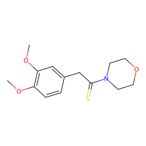 2-(3,4-Dimethoxy-phenyl)-1-morpholin-4-yl-ethanethione structure