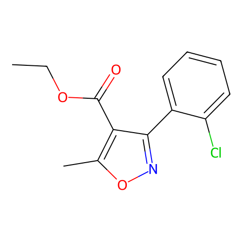 Ethyl 3-(2-chlorophenyl)-5-methylisoxazole-4-carboxylate structure