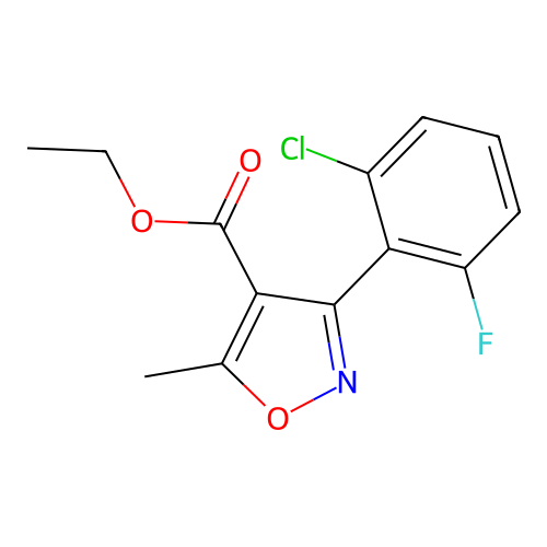 Ethyl 3-(2-chloro-6-fluorophenyl)-5-methylisoxazole-4-carboxylate structure