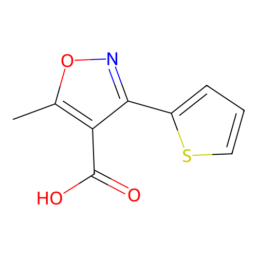 5-Methyl-3-(2-thienyl)isoxazole-4-carboxylic acid structure