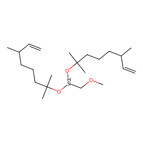 Bis(2,6-dimethyloct-7-en-2-yloxy)-(methoxymethyl)silane structure
