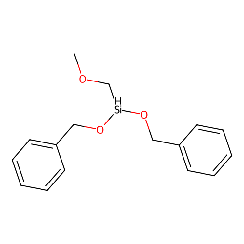 Methoxymethyl-bis(phenylmethoxy)silane structure