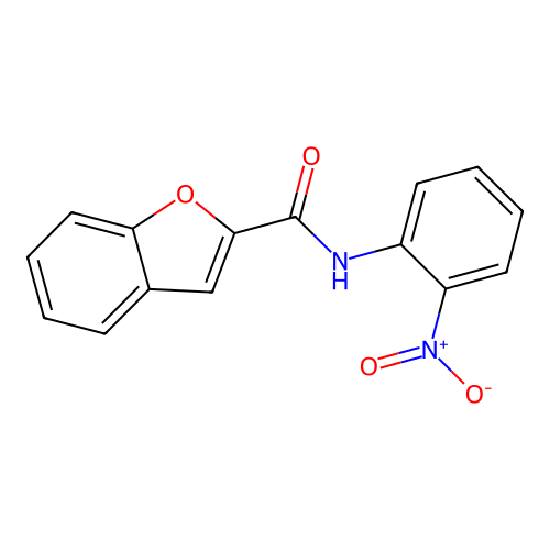 N-(2-nitrophenyl)-1-benzofuran-2-carboxamide structure