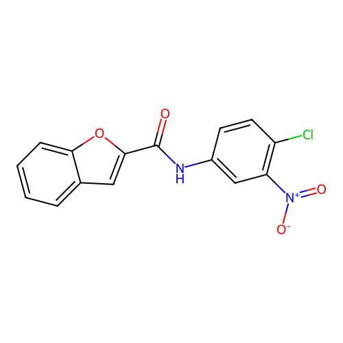 N-(4-chloro-3-nitrophenyl)-1-benzofuran-2-carboxamide structure