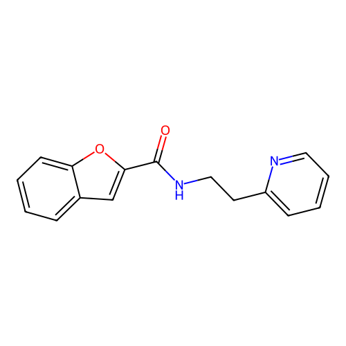 N-(2-pyridin-2-ylethyl)-1-benzofuran-2-carboxamide structure