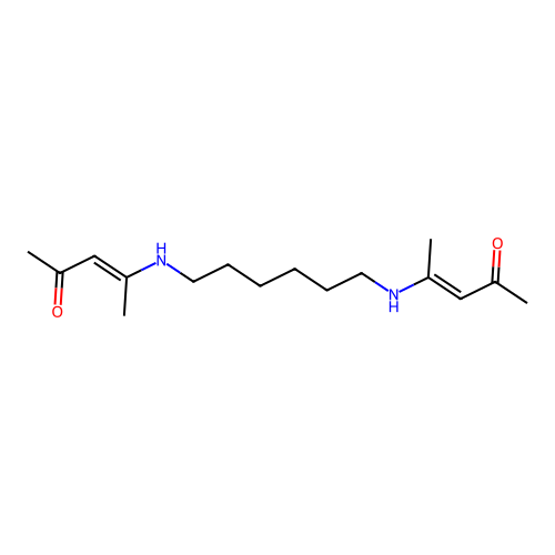 (3E,3'E)-4,4'-(hexane-1,6-diyldiimino)bispent-3-en-2-one structure