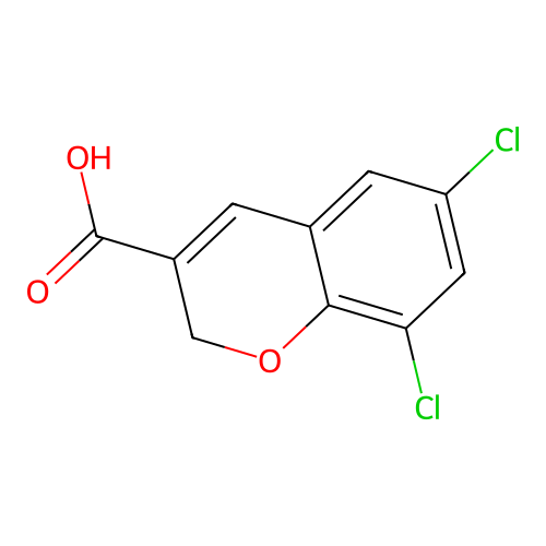 6,8-dichloro-2H-chromene-3-carboxylic Acid structure