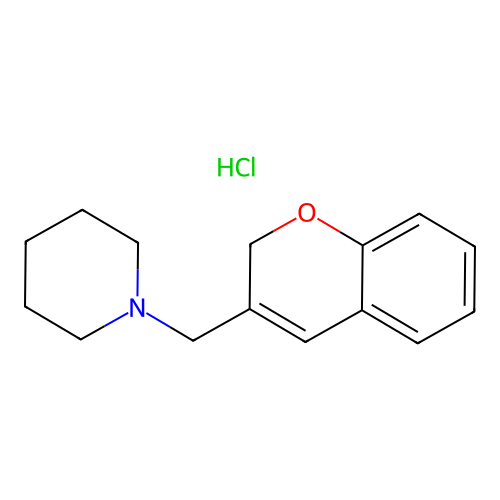 Piperidine, 1-(2H-1-benzopyran-3-ylmethyl)-, hydrochloride structure