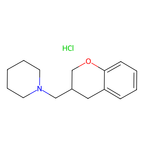 Piperidine, 1-((3,4-dihydro-2H-1-benzopyran-3-yl)methyl)-, hydrochloride structure