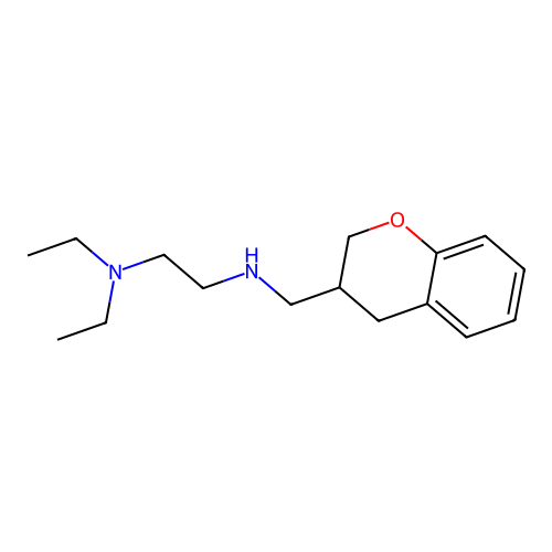1,2-Ethanediamine, N'-(3,4-dihydro-2H-1-benzopyran-3-yl)methyl-N,N-diethyl- structure