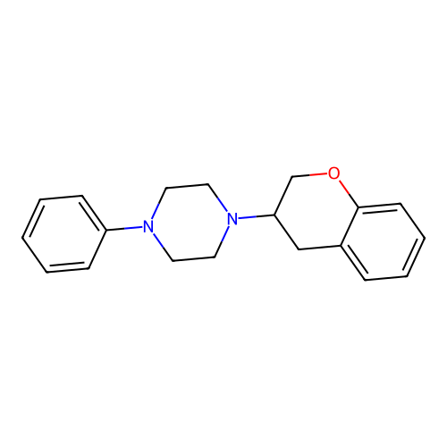 1-(3,4-Dihydro-2H-1-benzopyran-3-yl)-4-phenylpiperazine structure