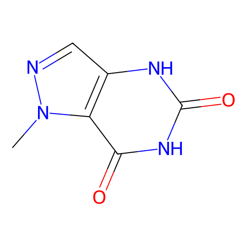 1-methyl-1H,4H,5H,6H,7H-pyrazolo(4,3-d)pyrimidine-5,7-dione structure