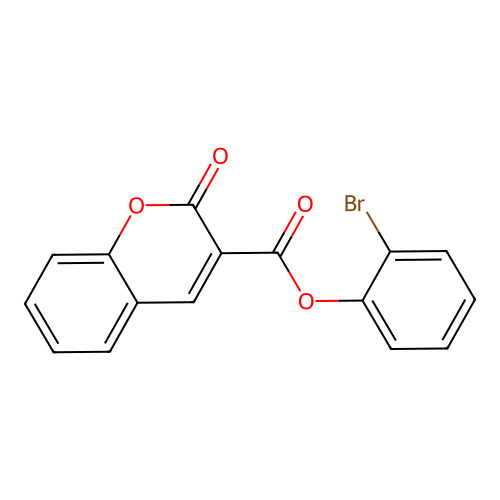 2-bromophenyl 2-oxo-2H-chromene-3-carboxylate structure