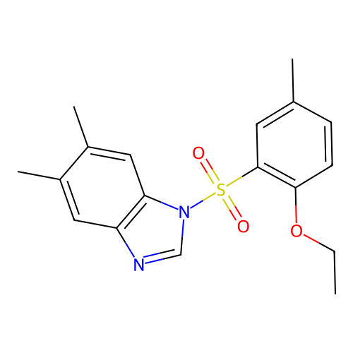 1-(2-Ethoxy-5-methylphenyl)sulfonyl-5,6-dimethylbenzimidazole structure