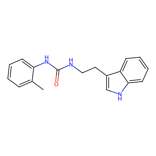 N-[2-(1H-indol-3-yl)ethyl]-N'-(2-methylphenyl)urea structure