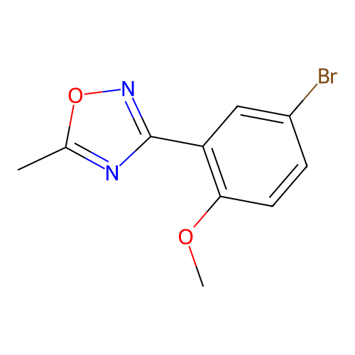 3-(5-Bromo-2-methoxyphenyl)-5-methyl-1,2,4-oxadiazole structure