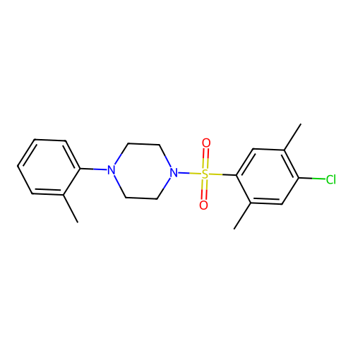 1-(4-Chloro-2,5-dimethylbenzenesulfonyl)-4-(2-methylphenyl)piperazine structure