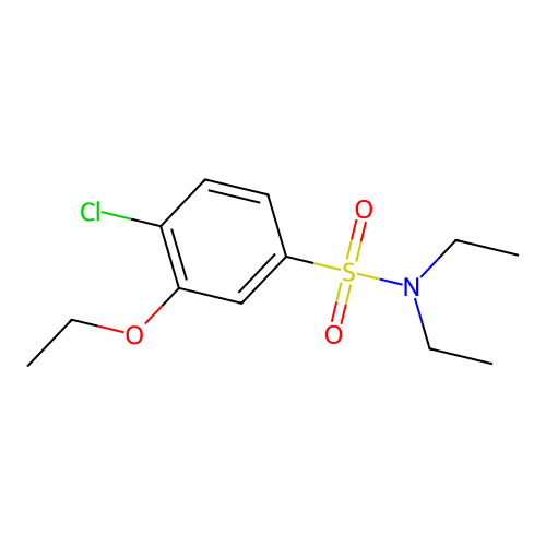 4-chloro-3-ethoxy-N,N-diethylbenzenesulfonamide structure