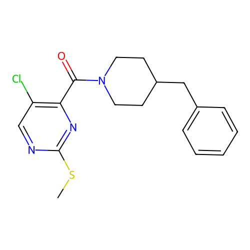 4-(4-Benzylpiperidine-1-carbonyl)-5-chloro-2-(methylsulfanyl)pyrimidine structure
