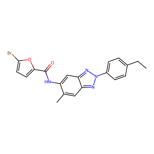 5-bromo-N-[2-(4-ethylphenyl)-6-methylbenzotriazol-5-yl]furan-2-carboxamide structure