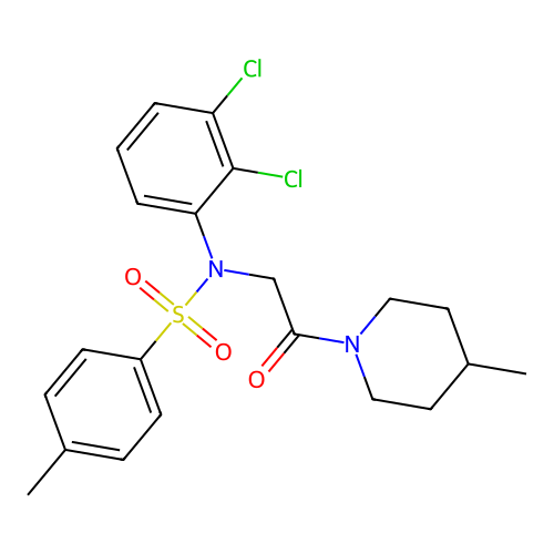 N-(2,3-dichlorophenyl)-4-methyl-N-[2-(4-methylpiperidin-1-yl)-2-oxoethyl]benzenesulfonamide structure