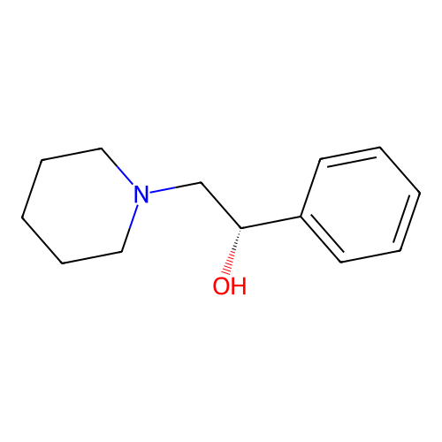 (S)-2-(piperidin-1-yl)-1-phenylethanol structure