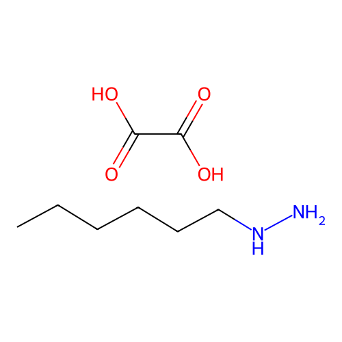 Hexylhydrazine ethanedioate(1:1) structure