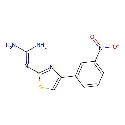 1-(4-(3-Nitrophenyl)thiazol-2-yl)guanidine structure